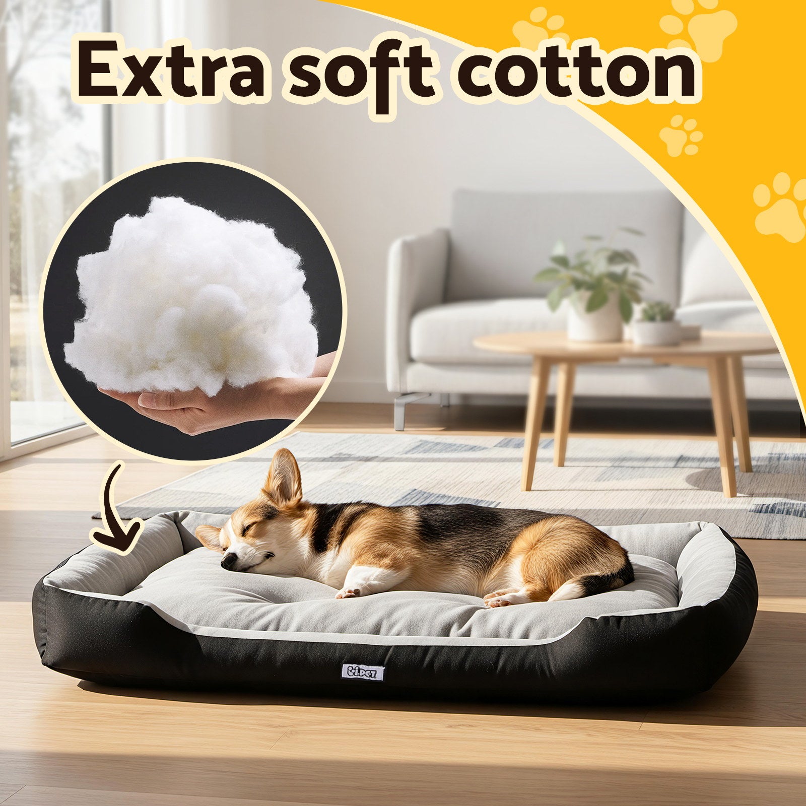 Extra Large Soft Pet Bed Cushion – PP Cotton Comfy Sleeping Mat