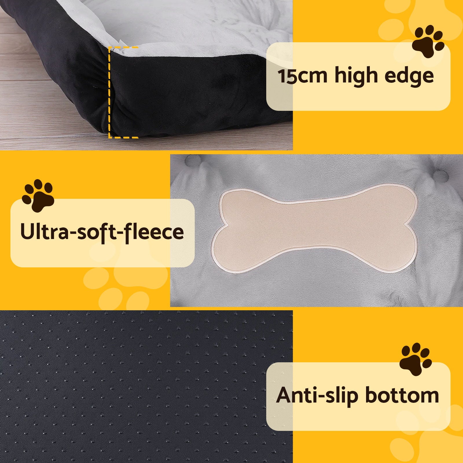 Extra Large Soft Pet Bed Cushion – PP Cotton Comfy Sleeping Mat