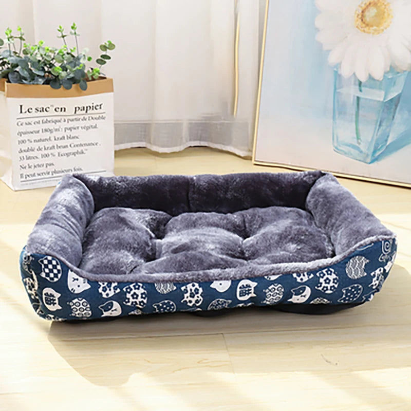 Blue Pet Dog Bed Sofa Mat for Cats & Dogs – Medium
