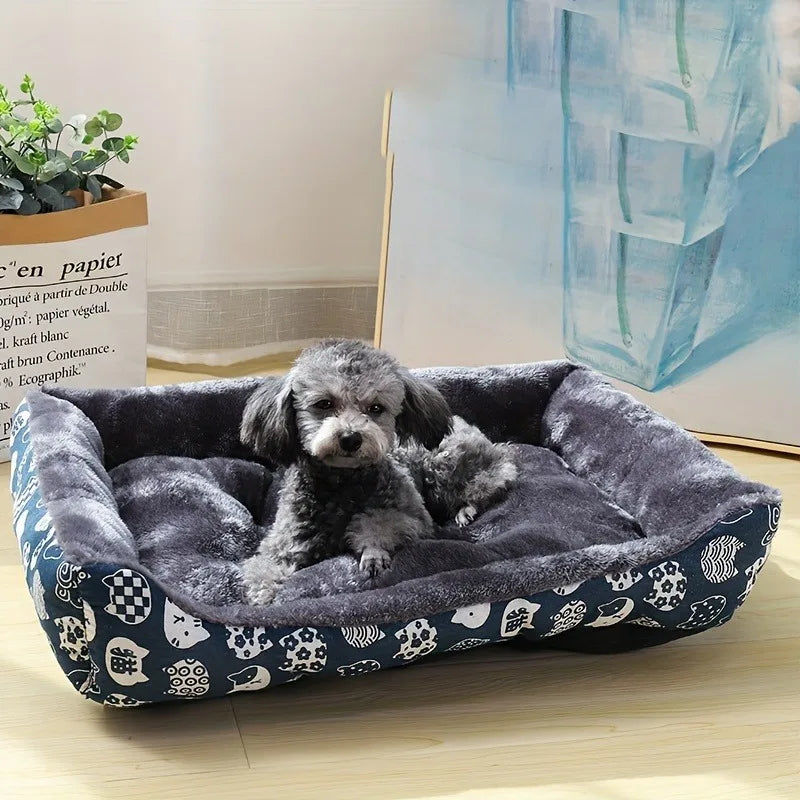 Blue Pet Dog Bed Sofa Mat for Cats & Dogs – Medium