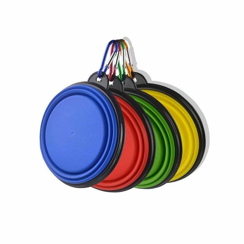 Black Collapsible Silicone Travel Pet Bowl – Portable Food & Water Feeder