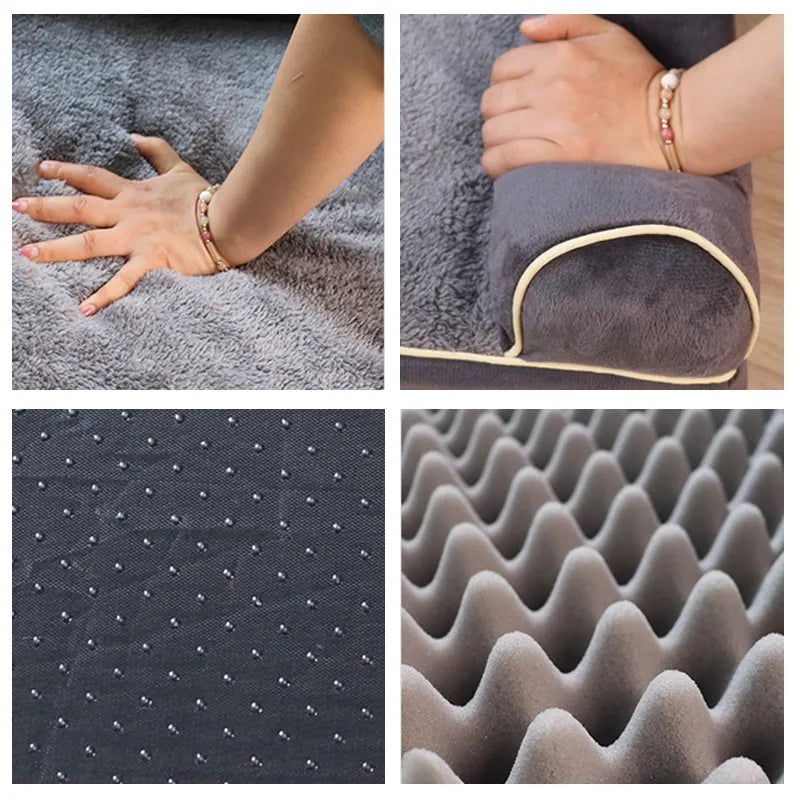 Medium Orthopedic Dog Bed – 3-Sided Bolster Calming Mattress with Removable Cover