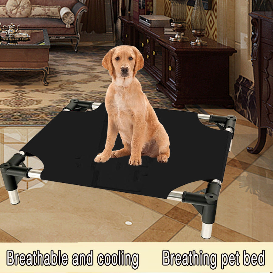 Breathable Elevated Pet Bed – Small Cooling Mesh Dog Cot