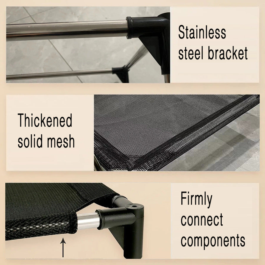 Breathable Elevated Pet Bed – Medium Cooling Mesh Dog Cot