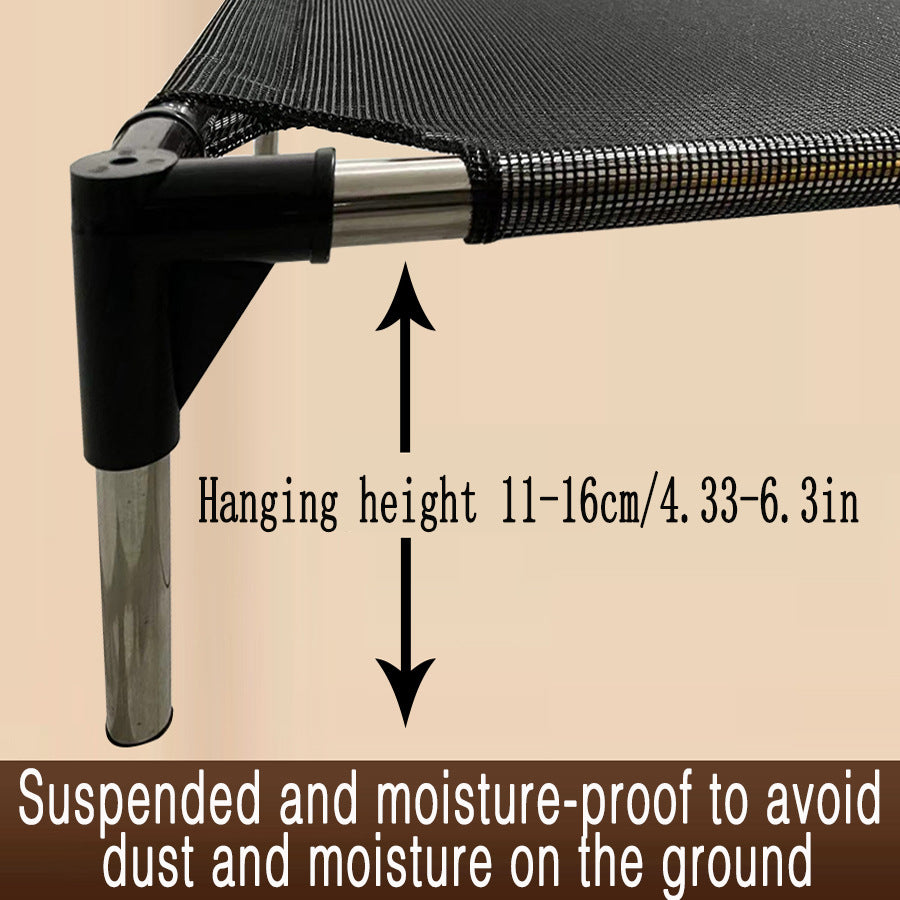 Breathable Elevated Pet Bed – Medium Cooling Mesh Dog Cot