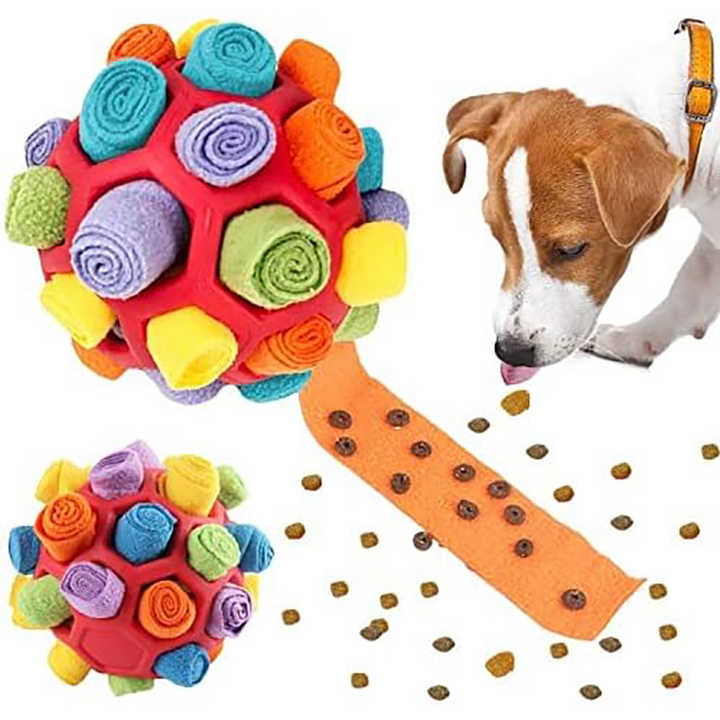 Purple Interactive Snuffle Ball Treat-Dispensing Toy for Dogs & Cats – 20cm
