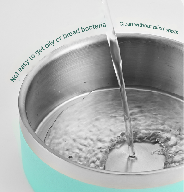 Black & Silver Large 304 Stainless Steel Pet Feeding Bowl (64oz) – Non-Slip & Heavy-Duty