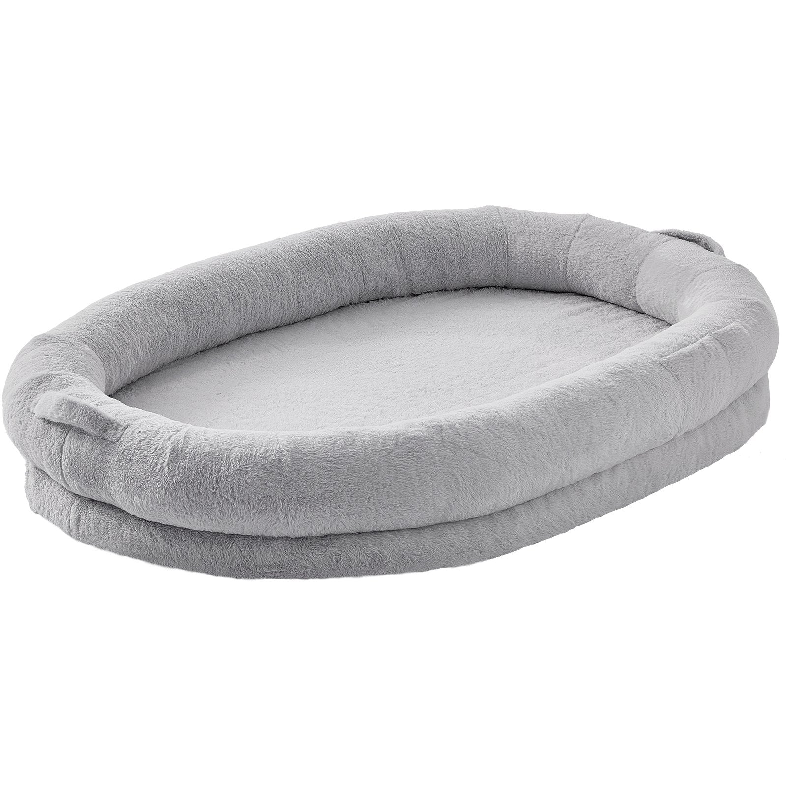 Human-Size Dog Bed – Extra Large Faux Rabbit Fur Washable Mattress