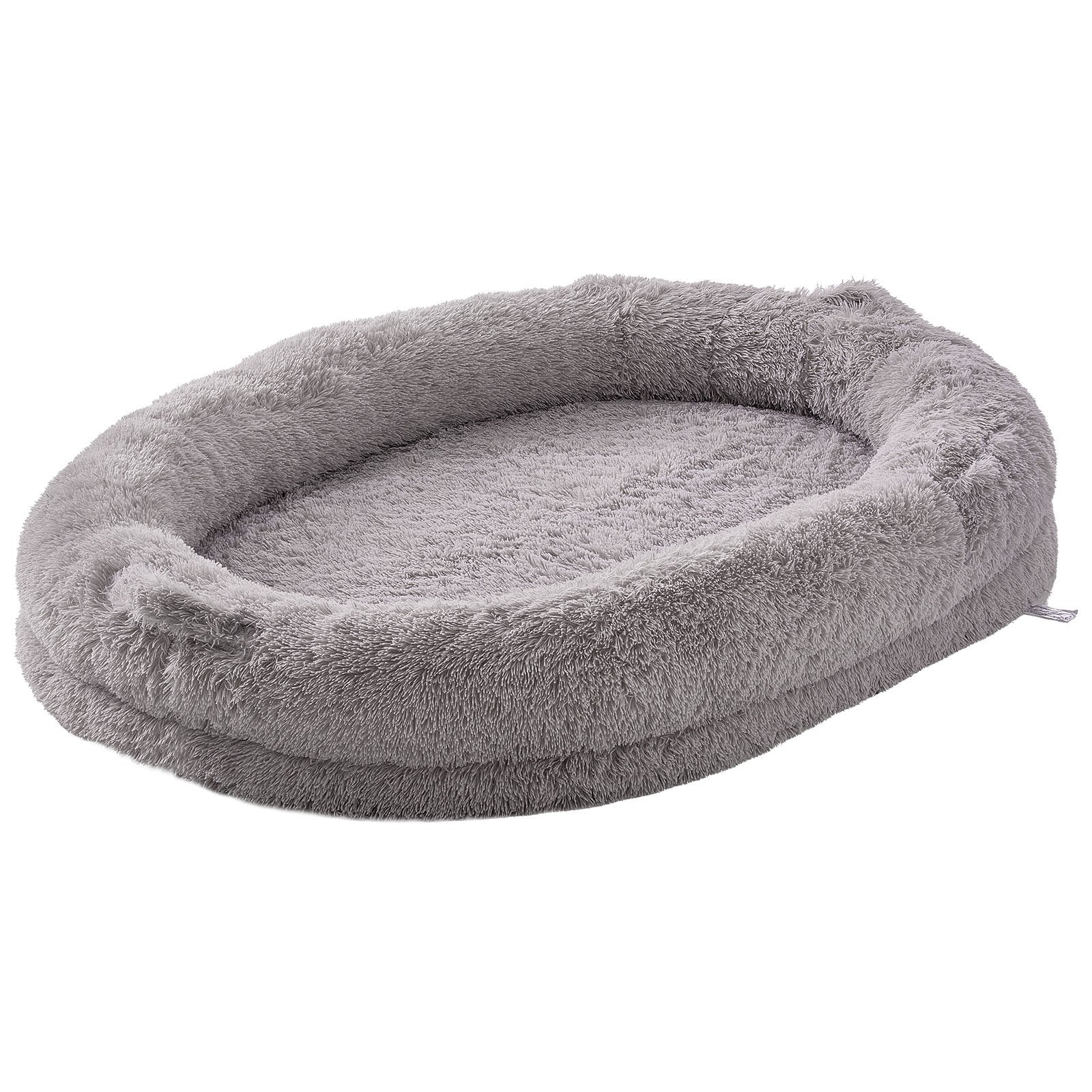 Human-Size Dog Bed – XL Cozy Bean Mattress with Washable PV Velvet Cover