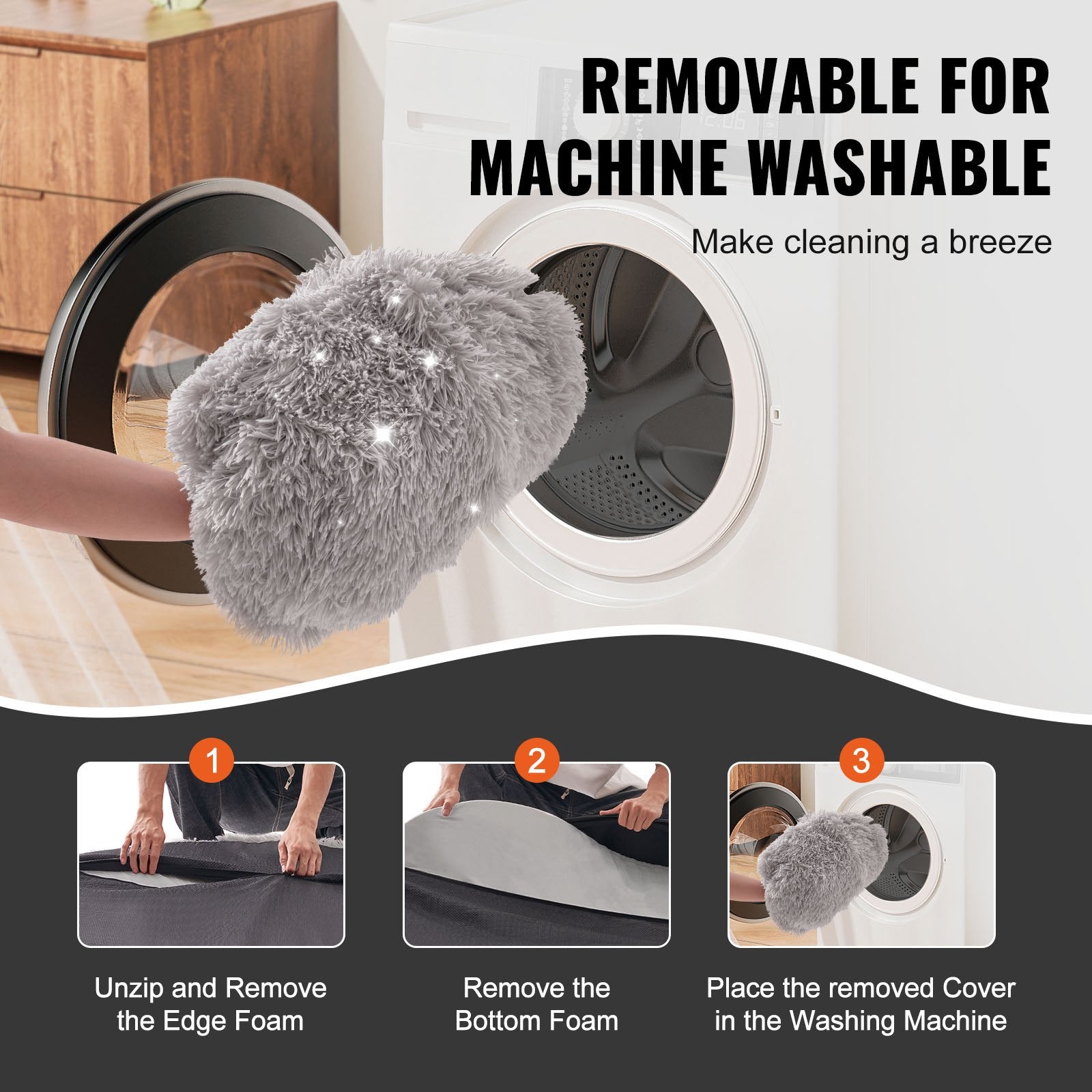 Human-Size Dog Bed – XL Cozy Bean Mattress with Washable PV Velvet Cover